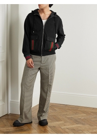 GUCCI Webbing-Trimmed Monogrammed Cotton-Jersey Track Jacket for