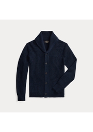 Textured Cashmere Shawl Collar Cardigan MILANSTYLE.COM
