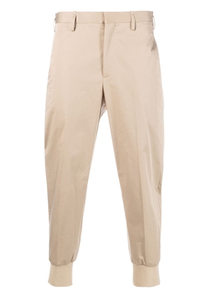 Neil Barrett fitted-ankle cotton cropped chinos - Neutrals