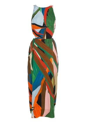 Osklen cut-out sleeveless long dress - Multicolour