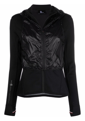 Moncler Grenoble panelled-bodice hooded jacket - Black