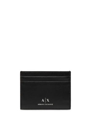 Armani Exchange logo-print cardholder - Black