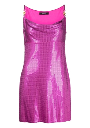 Versace disc-embellishment mini dress - Pink