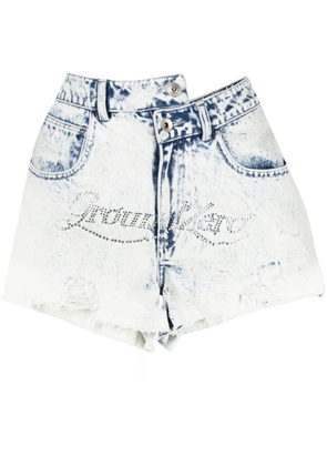 Ground Zero crystal-embellished denim shorts - Blue