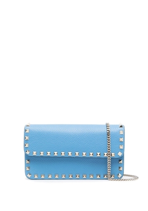 Valentino Garavani Rockstud embellished clutch bag - Blue