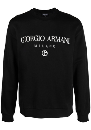 Giorgio Armani logo-print raglan sweatshirt - Black
