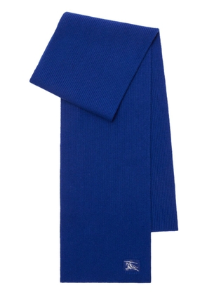 Burberry EKD-embroidered cashmere scarf - Blue