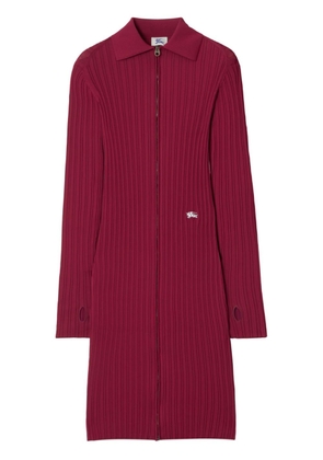 Burberry ribbed-knit minidress - Red