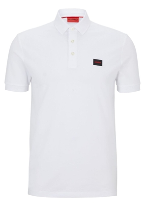 HUGO Dereso logo-patch polo shirt - White