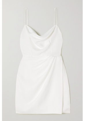 Halfpenny London - Maisie Draped Satin Mini Dress - White - 0,1,2,3,4,5
