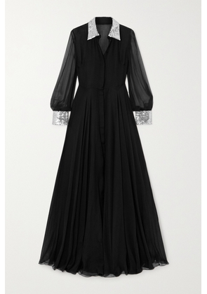 Valentino Garavani - Embellished Silk-chiffon Gown - Black - IT38,IT40,IT42,IT44,IT46