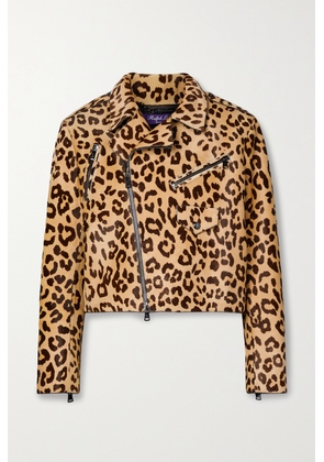 Ralph Lauren Collection - Bevelyn Leopard-print Calf Hair Biker Jacket - Animal print - US0,US4,US8