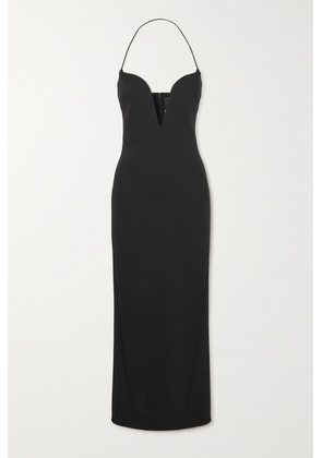 Givenchy - Grain De Poudre Stretch Wool-blend Halterneck Midi Dress - Black - FR34,FR36,FR38,FR40,FR42
