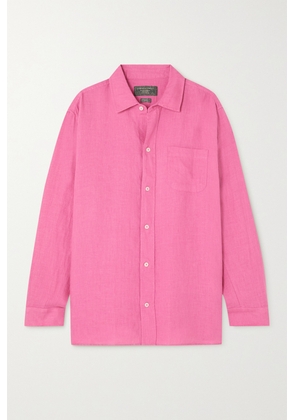 Desmond & Dempsey - + Net Sustain Linen Shirt - Pink - small,medium,large
