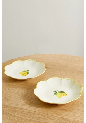 Aquazzura Casa - Set Of Two Ceramic Dinner Plates - White - One size