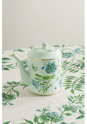 Aquazzura Casa - Secret Garden Gold-plated Porcelain Teapot - Green - One size