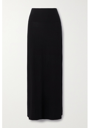 LESET - Lauren Stretch-knit Maxi Skirt - Black - x small,small,medium,large,x large