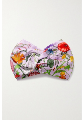 Gucci - Floral-print Silk-twill Headband - Pink - M