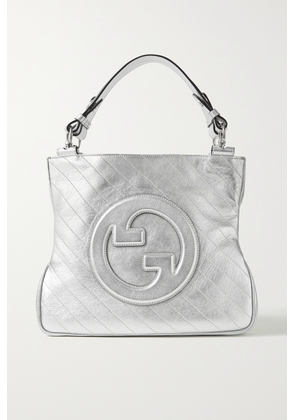 Gucci - Blondie Quilted Metallic Leather Tote - Silver - One size