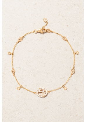 Gucci - Interlocking G 18-karat Rose Gold Diamond Bracelet - 16,17