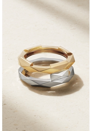 Gucci - Link To Love 18-karat White And Yellow Gold Ring - 11,12,13