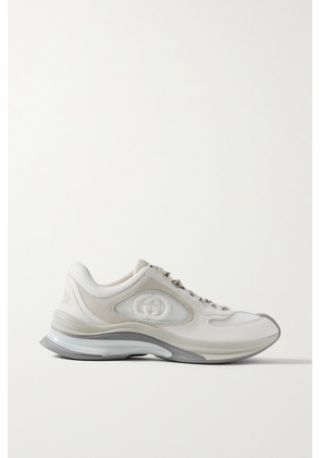 Gucci - Run Leather And Suede-trimmed Mesh Sneakers - White - IT36,IT36.5,IT37,IT37.5,IT38,IT38.5,IT39,IT39.5,IT40,IT40.5