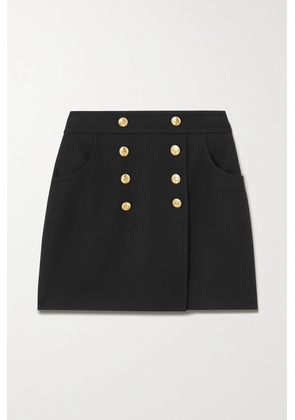 Gucci - Embellished Silk And Wool-blend Cady Mini Skirt - Black - IT38,IT40,IT42,IT44,IT46