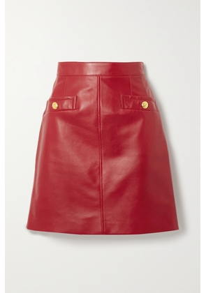 Gucci - Glossed-leather Mini Skirt - Red - IT38,IT40,IT42,IT44
