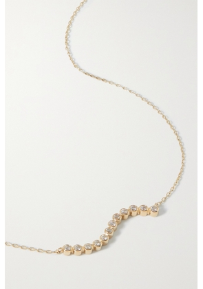 STONE AND STRAND - Bubbly Wave 14-karat Gold Diamond Necklace - One size