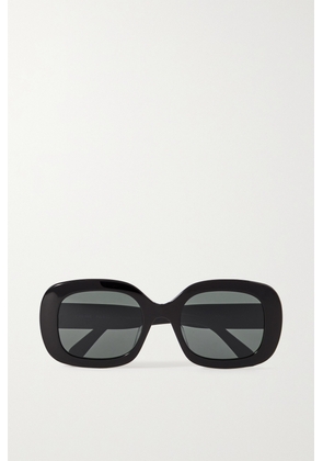 CELINE Eyewear - Triomphe Oval-frame Acetate Sunglasses - Black - One size