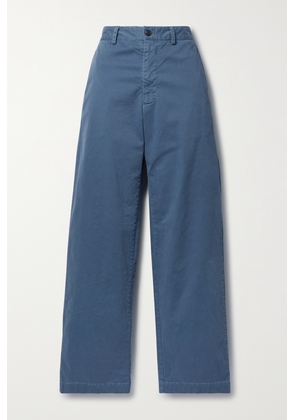 Nili Lotan - Eliot Cotton-blend Twill Wide-leg Pants - Blue - US0,US2,US4,US6,US8,US10,US12