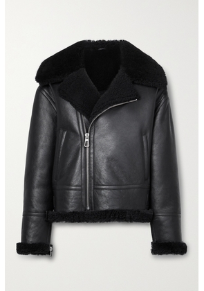 Nili Lotan - Barthelemy Paneled Shearling Jacket - Black - x small,small,medium,large