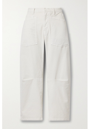 Nili Lotan - Shon Cotton-blend Corduroy Tapered Pants - White - US0,US2,US4,US6,US8,US10,US12