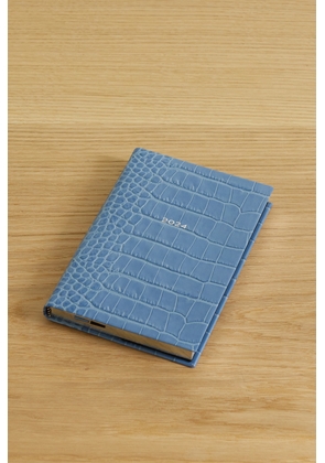 Smythson - Mara 2024 Crocodile-effect Leather Diary - Blue - One size