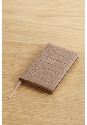 Smythson - Panama Croc-effect Leather Notebook - Brown - One size