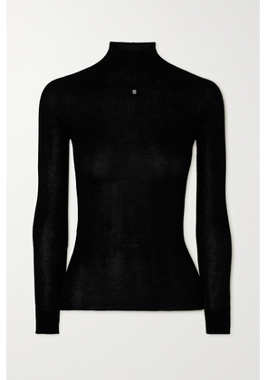 Versace - Embellished Cashmere And Silk-blend Turtleneck Sweater - Black - IT36,IT38,IT40,IT42,IT44,IT46