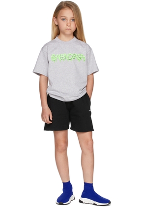 Balenciaga Kids Kids Grey & Green Slime T-Shirt