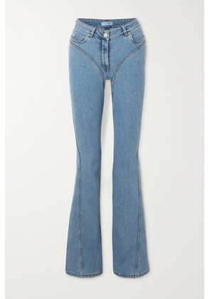 Mugler High-rise paneled jeans