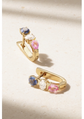 SORELLINA - Nomad 18-karat Gold, Sapphire And Diamond Earrings - One size