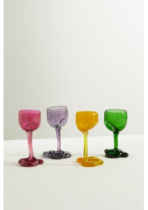 Completedworks - Set Of Four Recycled-glass Wine Glasses - Multi - One size