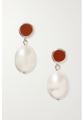 Sophie Buhai - + Net Sustain Neue Silver, Pearl And Jasper Earrings - Red - One size