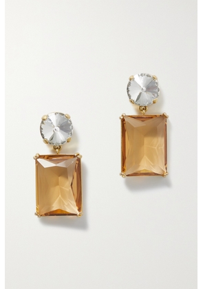 Roxanne Assoulin - Gold-tone Crystal Earrings - Brown - One size