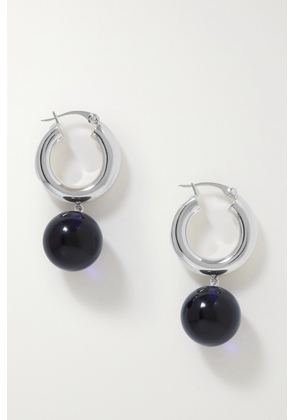 LIÉ STUDIO - The Charlotte Silver And Glass Hoop Earrings - One size