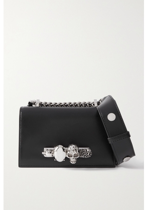 Alexander McQueen - Embellished Leather Shoulder Bag - Black - One size