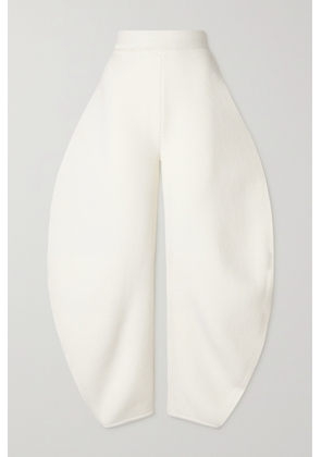 Alaïa - Ribbed Wool-blend Tapered Pants - White - FR36,FR38,FR40