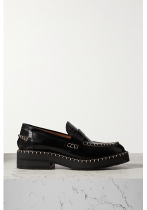 Chloé - Noua Whipstitched Leather Loafers - Black - IT35,IT36,IT36.5,IT37,IT37.5,IT38,IT38.5,IT39,IT39.5,IT40,IT40.5,IT41