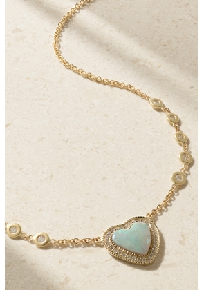 Jacquie Aiche - 14-karat Gold, Diamond And Opal Necklace - One size