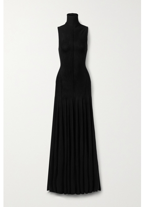 KHAITE - Romee Open-back Draped Merino Wool Maxi Dress - Black - x small,small,medium,large,x large