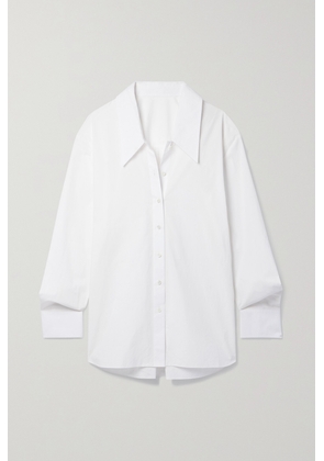KHAITE - Lago Cotton-poplin Shirt - White - US0,US2,US4,US6,US8,US10,US12