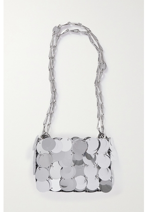 Rabanne - Sparkle Nano Paillette-embellished Metallic Faux Leather Shoulder Bag - Silver - One size